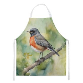 Connecticut American Robin Apron Cooking Kitchen Server Baking Crafts Gardening for Adult Women Men, Unisex, Large, Multicolor