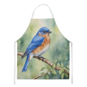 New York Eastern Bluebird Apron Cooking Kitchen Server Baking Crafts Gardening for Adult Women Men, Unisex, Large, Multicolor