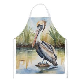 Louisiana Brown Pelican Apron Cooking Kitchen Server Baking Crafts Gardening for Adult Women Men, Unisex, Large, Multicolor