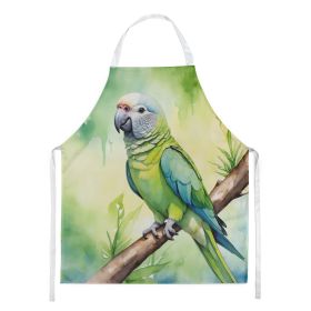 Monk Parakeet Apron Cooking Kitchen Server Baking Crafts Gardening for Adult Women Men, Unisex, Large, Multicolor