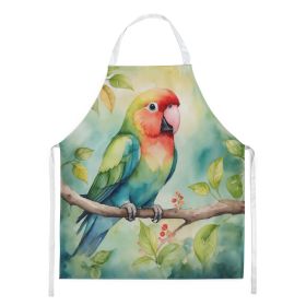 Lovebird Apron Cooking Kitchen Server Baking Crafts Gardening for Adult Women Men, Unisex, Large, Multicolor