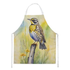 Montana Western Meadowlark Apron Cooking Kitchen Server Baking Crafts Gardening for Adult Women Men, Unisex, Large, Multicolor