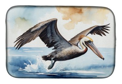 Pelican Diving Dish Drying Mat Absorbent Dish Drying Mat Pad for Kitchen Counter Dish Drainer Mat for Countertop, 14 x 21", Multicolor