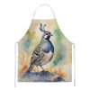 California Quail Apron Cooking Kitchen Server Baking Crafts Gardening for Adult Women Men, Unisex, Large, Multicolor