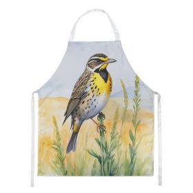 Nebraska Western Meadowlark Apron Cooking Kitchen Server Baking Crafts Gardening for Adult Women Men, Unisex, Large, Multicolor