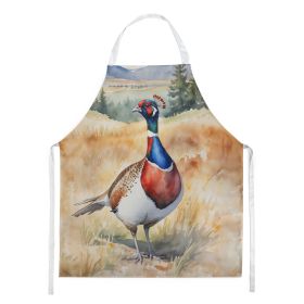 South Dakota Ringnecked Pheasant Apron Cooking Kitchen Server Baking Crafts Gardening for Adult Women Men, Unisex, Large, Multicolor