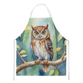 Elf Owl Apron Cooking Kitchen Server Baking Crafts Gardening for Adult Women Men, Unisex, Large, Multicolor