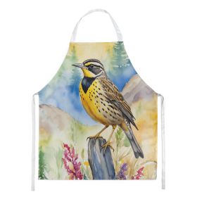 Oregon Western Meadowlark Apron Cooking Kitchen Server Baking Crafts Gardening for Adult Women Men, Unisex, Large, Multicolor