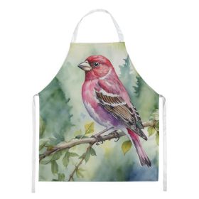 New Hampshire Purple Finch Apron Cooking Kitchen Server Baking Crafts Gardening for Adult Women Men, Unisex, Large, Multicolor