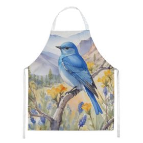 Nevada Mountain Bluebird Apron Cooking Kitchen Server Baking Crafts Gardening for Adult Women Men, Unisex, Large, Multicolor