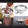 Canning Funnel Stainless Steel Wide Mouth Canning Funnel Hopper Filter Leak Wide-Mouth Can for Oil Wine Kitchen Cooking Tools