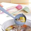 2pcs Long Handle Soup Spoon With Filter Strainer; Multi-Functional 2 In 1 Cooking Colander; Kitchen Tool For Easy Soup Preparation And Straining; Suit